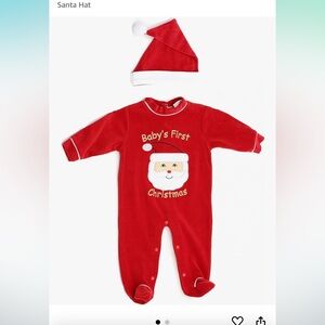 NWT for baby & infant with matching Santa hat still in the package. 6-9M